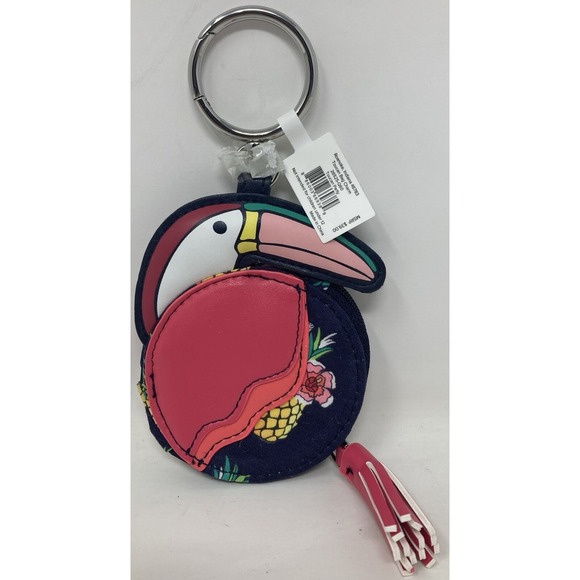 Vera Bradley‎ Toucan Tropical Party Bird Coin Purse Bag Charm New - Picture 2 of 5